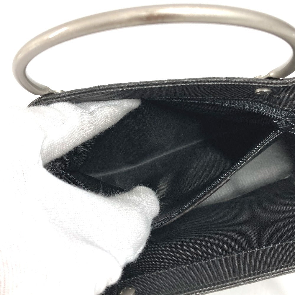 CHANEL Metal Handle Chocolate Bar Bag Tote Bag Handbag Nylon Women's Grey