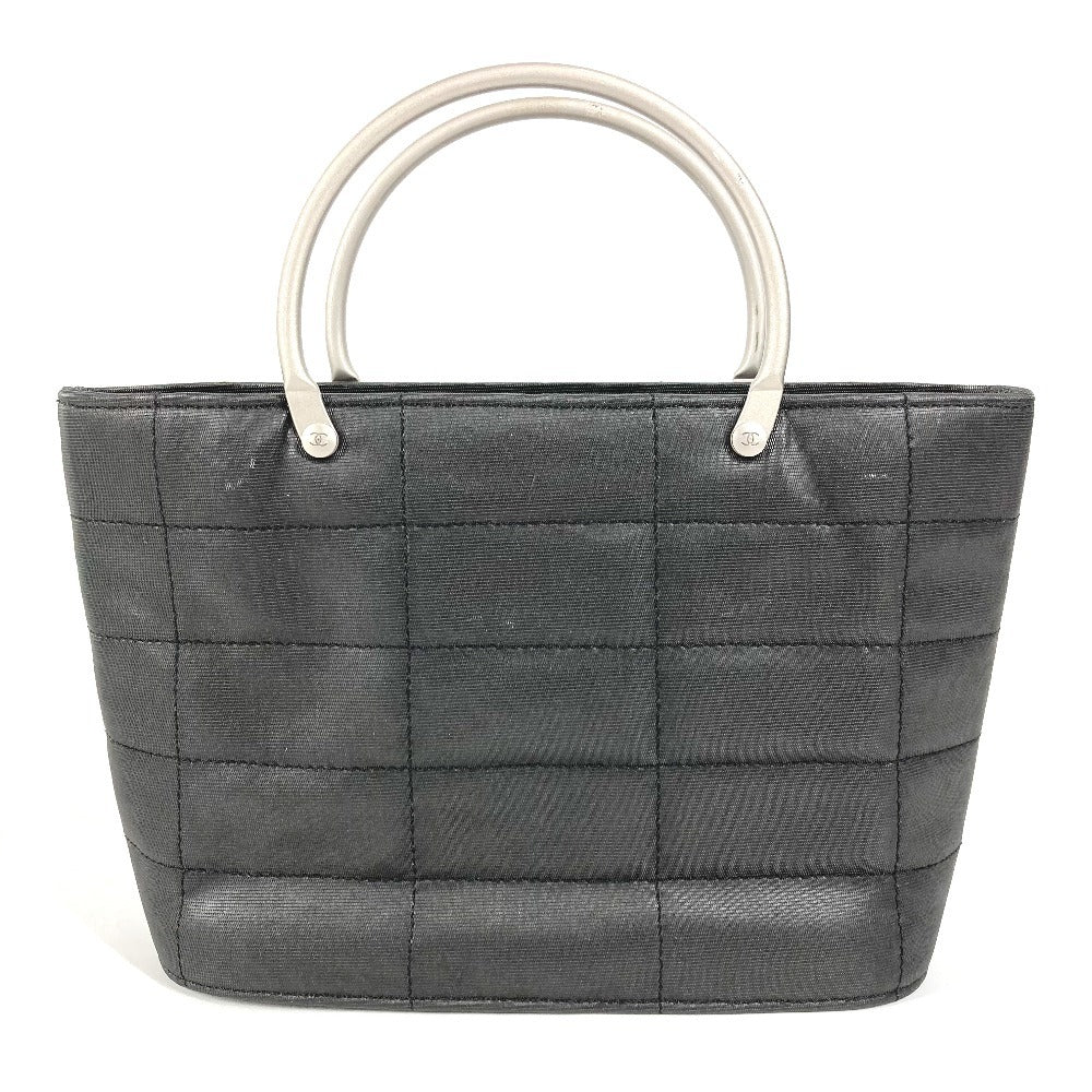 CHANEL Metal Handle Chocolate Bar Bag Tote Bag Handbag Nylon Women's Grey
