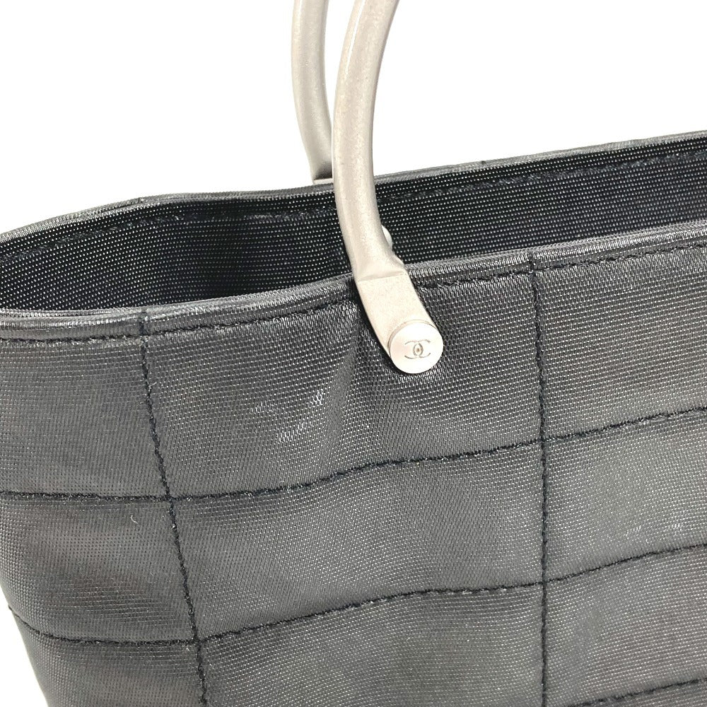 CHANEL Metal Handle Chocolate Bar Bag Tote Bag Handbag Nylon Women's Grey