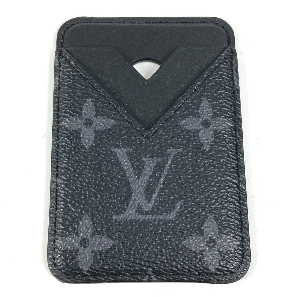 LOUIS VUITTON M12602 モノグラムエクリプス ポルトカルトマグネット フォンアクセサリー magsafe 名刺入れ パスケース カードケース モノグラムエクリプスキャンバス ユニセックス ブラック