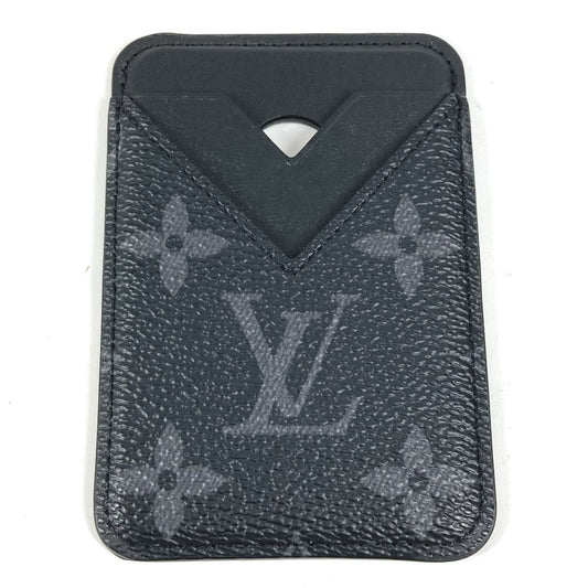LOUIS VUITTON M12602 モノグラムエクリプス ポルトカルトマグネット フォンアクセサリー magsafe 名刺入れ パスケース カードケース モノグラムエクリプスキャンバス ユニセックス ブラック