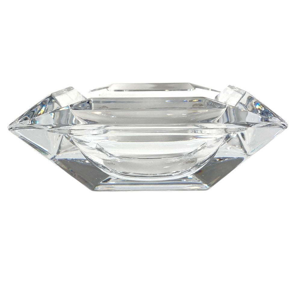 BVLGARI Rosenthal logo ashtray, glass, unisex, clear