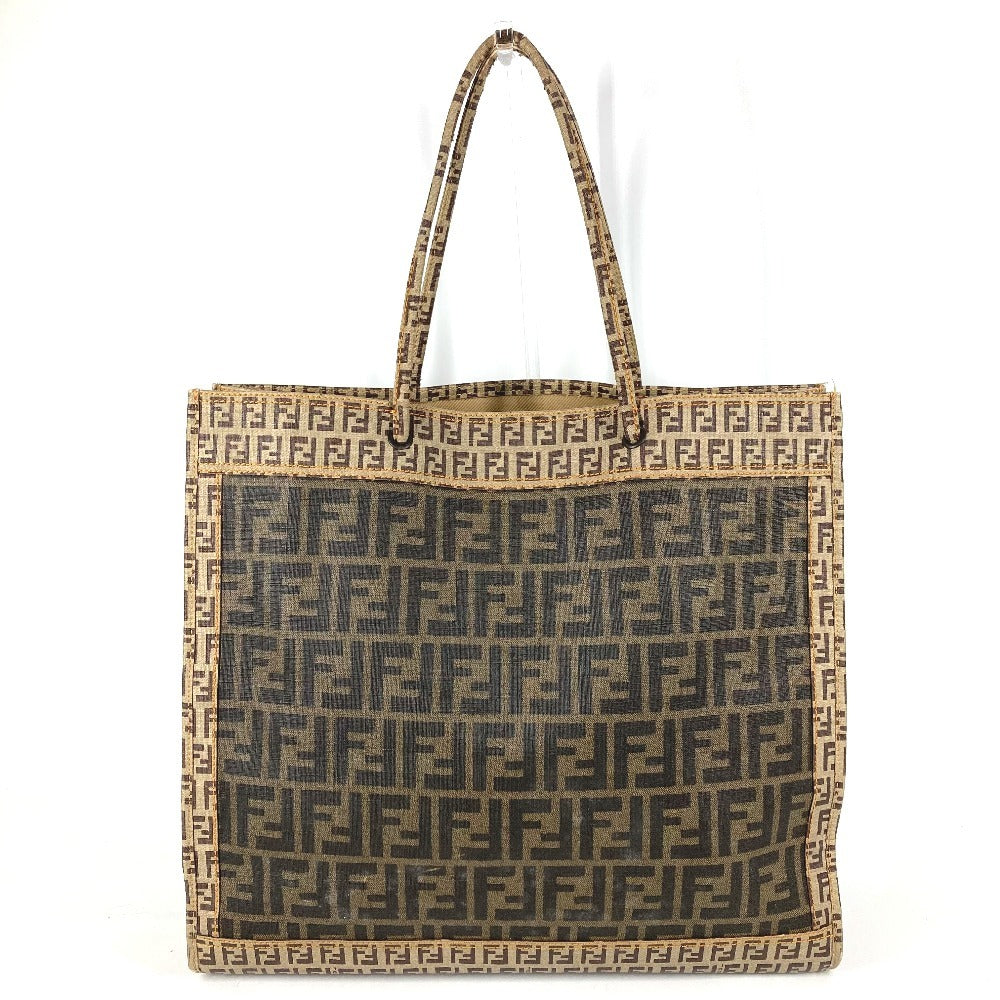 FENDI 8BH184 Pouch Zucca Zucchino Shoulder Tote Bag Handbag Shoulder Bag Coated Canvas Unisex Brown