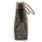 FENDI 8BH184 Pouch Zucca Zucchino Shoulder Tote Bag Handbag Shoulder Bag Coated Canvas Unisex Brown