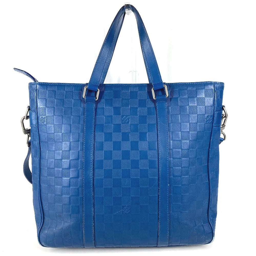 LOUIS VUITTON N41352 ダミエ アンフィニ タダオPM タダオ PM 斜め掛け カバン 縦型 トートバッグ 2WAYバッグ ショルダーバッグ ダミエアンフィニレザー レディース ブルー