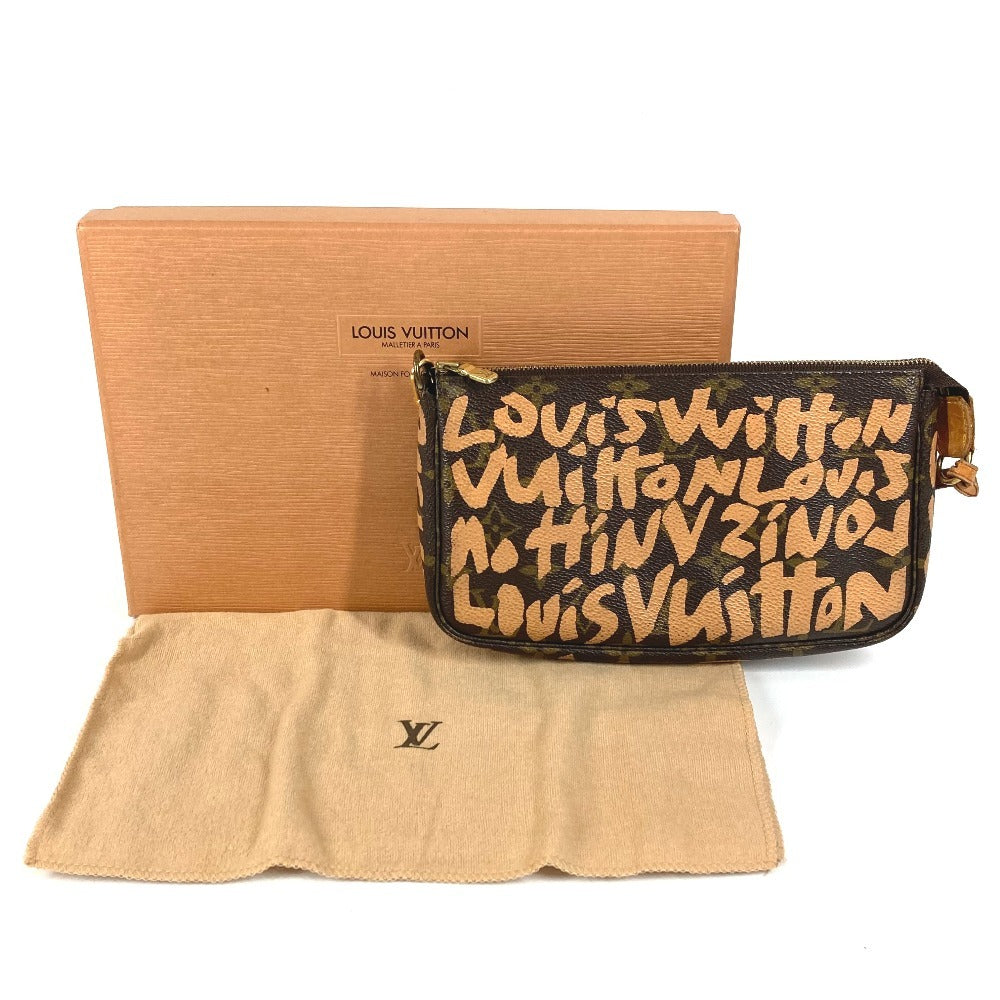 LOUIS VUITTON M92193 Monogram Graffiti Pochette Accessoires Handbag/Shoulder Bag, Accessory Pouch, Monogram Graffiti Canvas, Women's, Orange