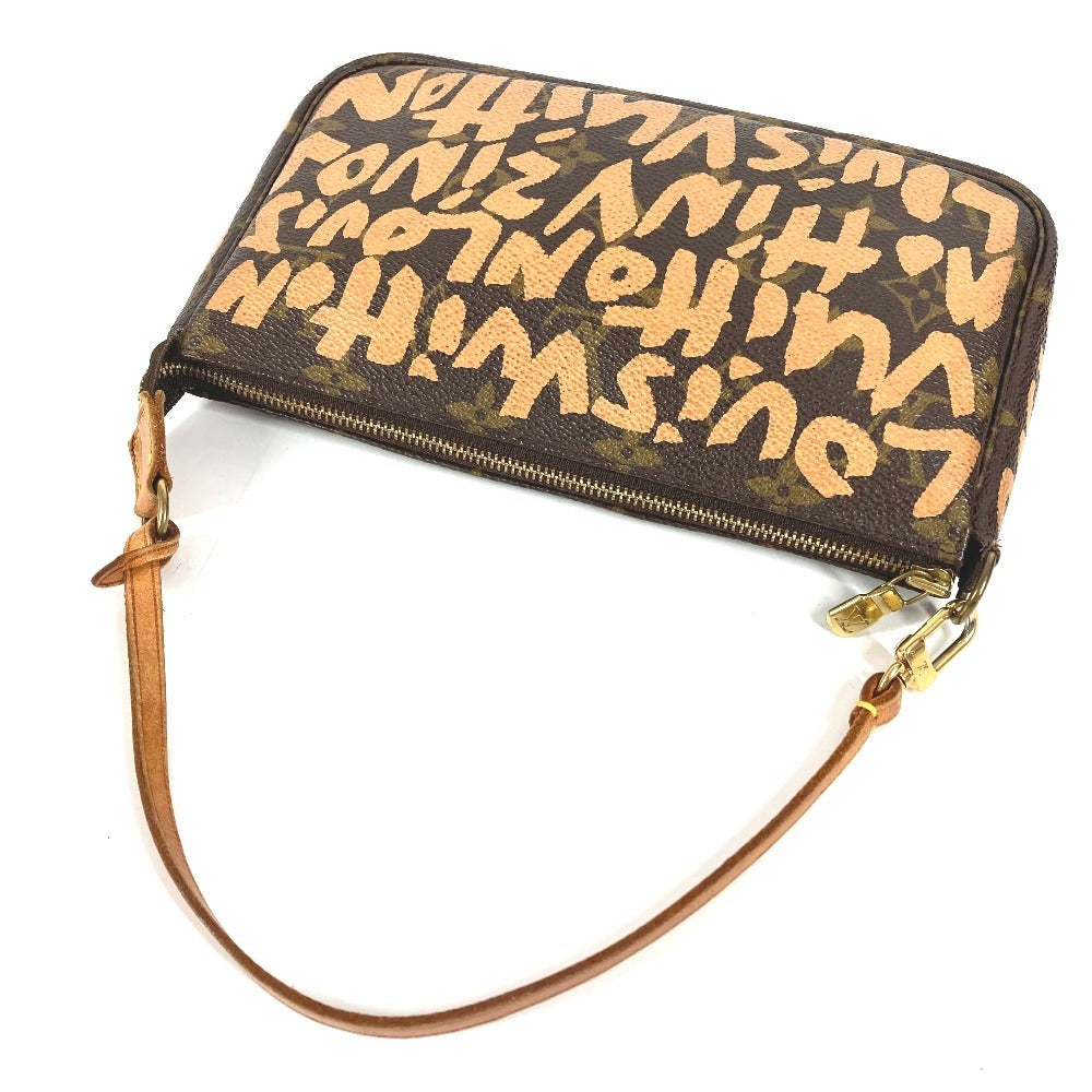 LOUIS VUITTON M92193 Monogram Graffiti Pochette Accessoires Handbag/Shoulder Bag, Accessory Pouch, Monogram Graffiti Canvas, Women's, Orange