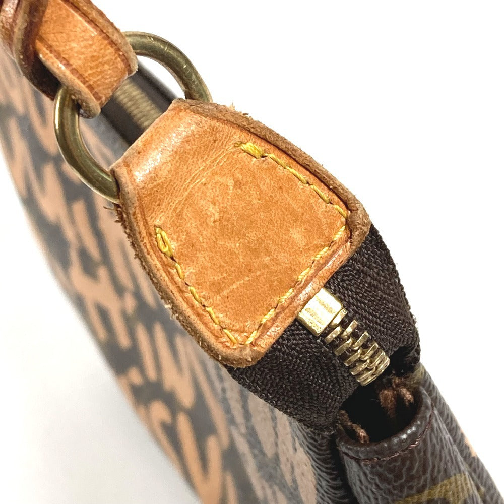 LOUIS VUITTON M92193 Monogram Graffiti Pochette Accessoires Handbag/Shoulder Bag, Accessory Pouch, Monogram Graffiti Canvas, Women's, Orange