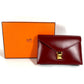 HERMES ヴィンテージ メドール ロゴ フラップ カバン セカンドバッグ ポーチ クラッチバッグ ボックスカーフ ユニセックス ブラウン系