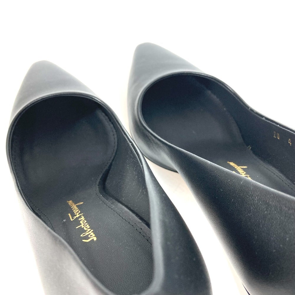 Salvatore Ferragamo 靴 シューズ ヒール パンプス レザー レディース ブラック
