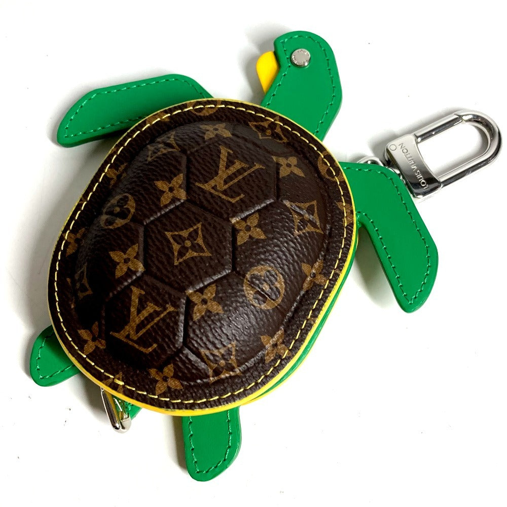LOUIS VUITTON M01471 モノグラム 亀 キーホルダー LV タートル バッグチャーム ポーチ コインケース キーホルダー モノグラムキャンバス ユニセックス ブラウン