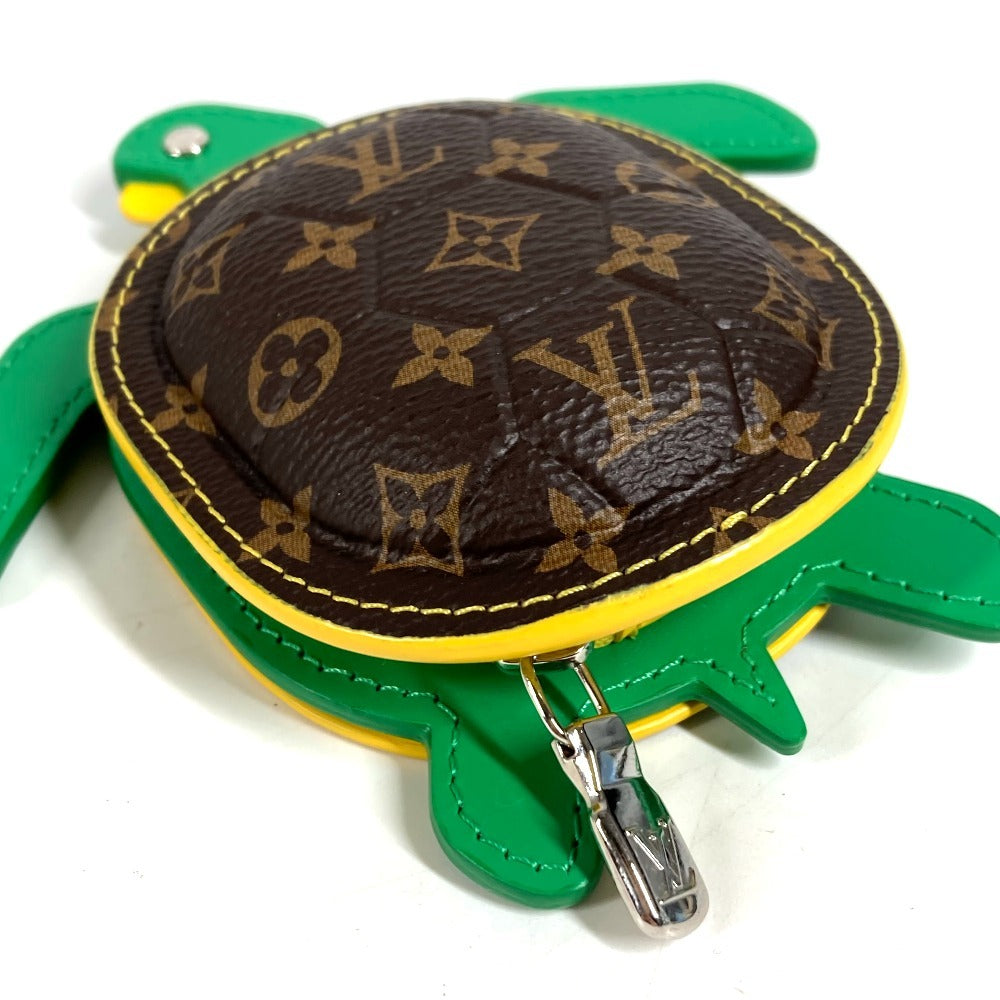 LOUIS VUITTON M01471 モノグラム 亀 キーホルダー LV タートル バッグチャーム ポーチ コインケース キーホルダー モノグラムキャンバス ユニセックス ブラウン