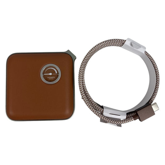 HERMES インテリア ヴォルトH volt'H ミニ 充電器 モバイルバッテリー 雑貨 レザー ユニセックス ブラウン