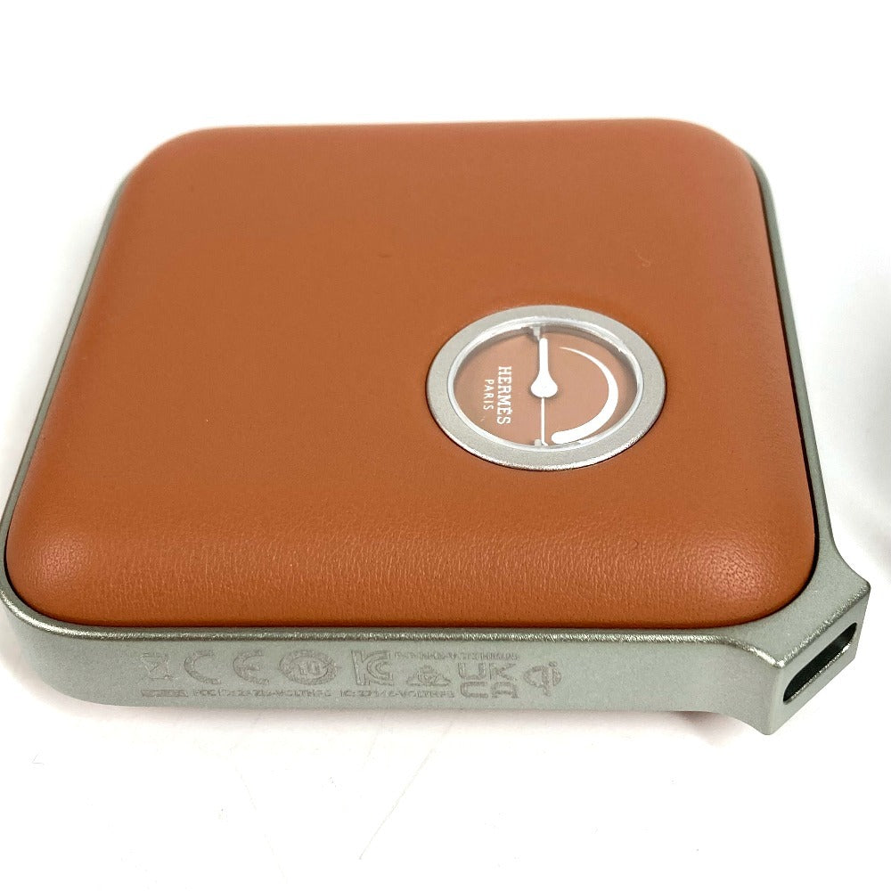 HERMES インテリア ヴォルトH volt'H ミニ 充電器 モバイルバッテリー 雑貨 レザー ユニセックス ブラウン