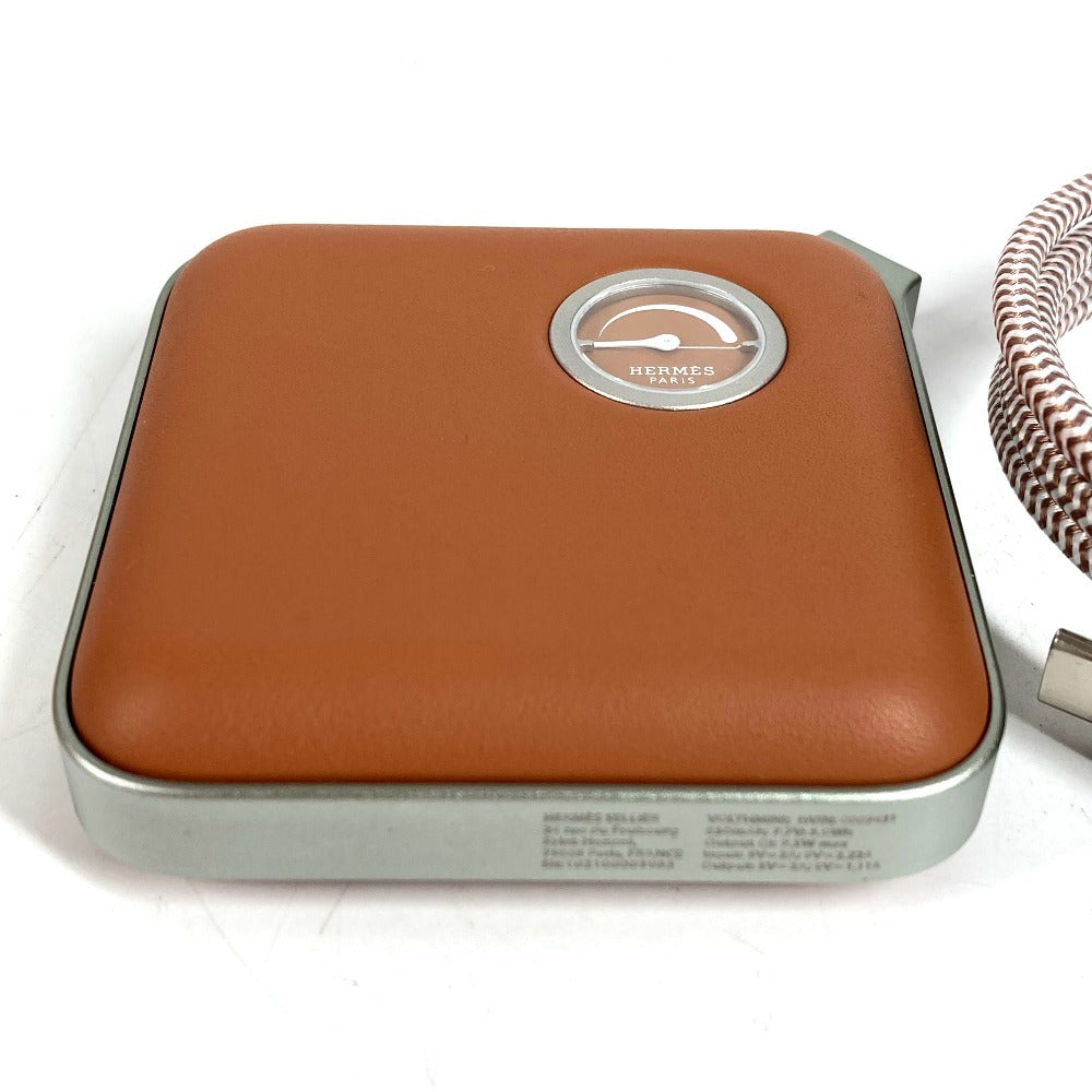 HERMES インテリア ヴォルトH volt'H ミニ 充電器 モバイルバッテリー 雑貨 レザー ユニセックス ブラウン