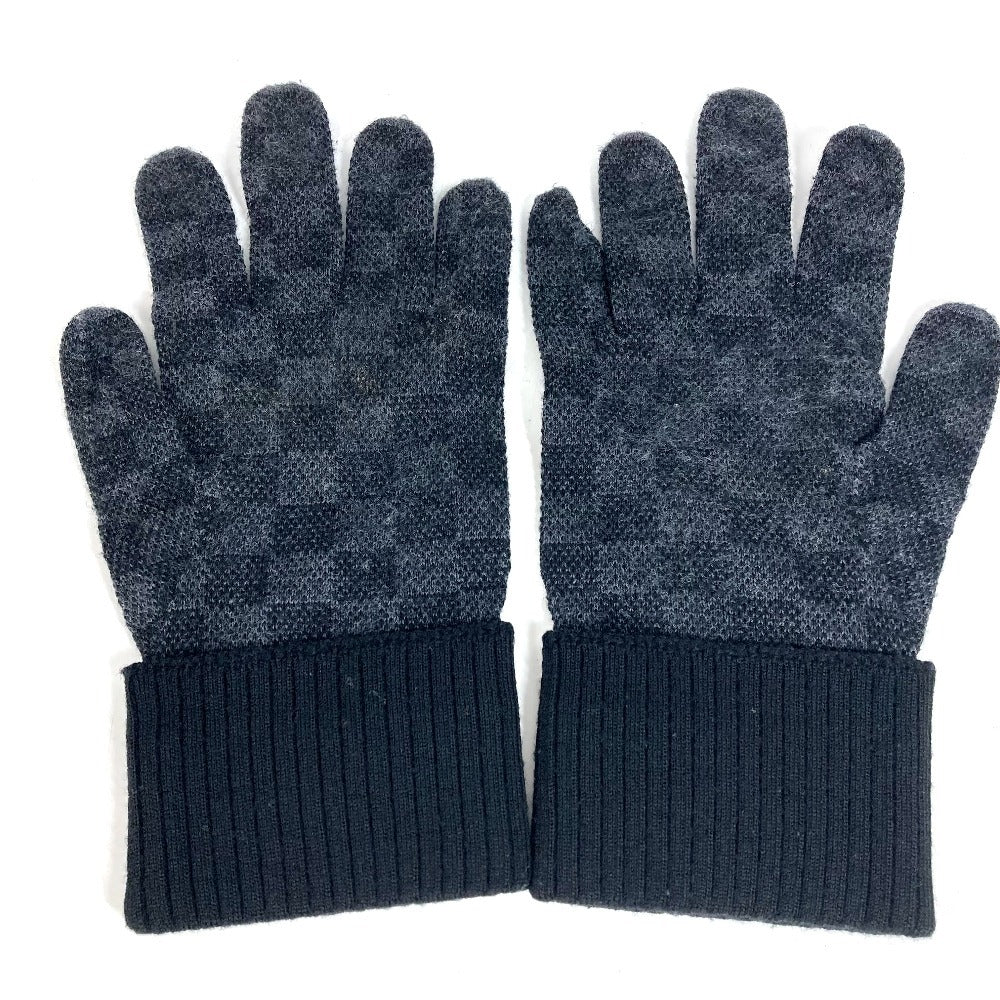 LOUIS VUITTON M77992 ダミエグラフィット グローブ ネオ プティ ダミエ　グローブネオプティダミエ グローブ 手袋 ウール メンズ ブラック