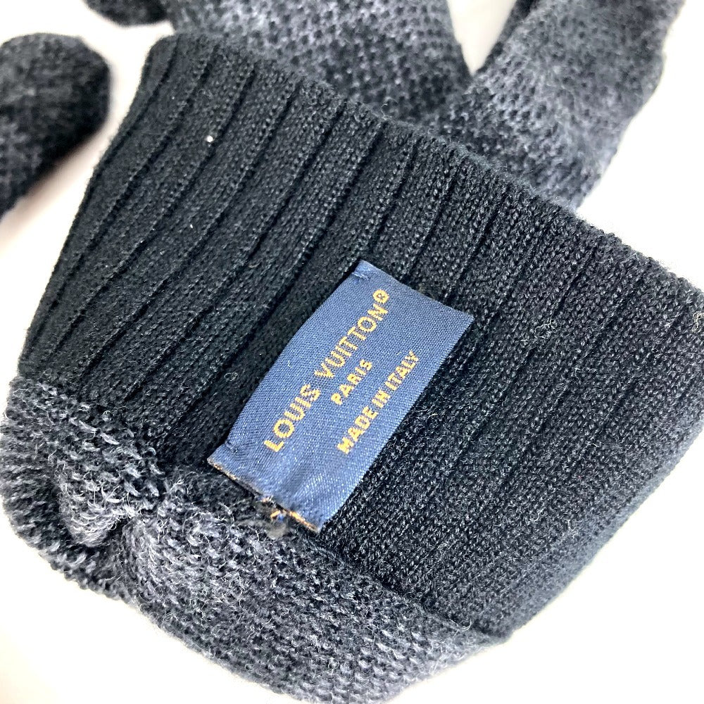 LOUIS VUITTON M77992 ダミエグラフィット グローブ ネオ プティ ダミエ　グローブネオプティダミエ グローブ 手袋 ウール メンズ ブラック