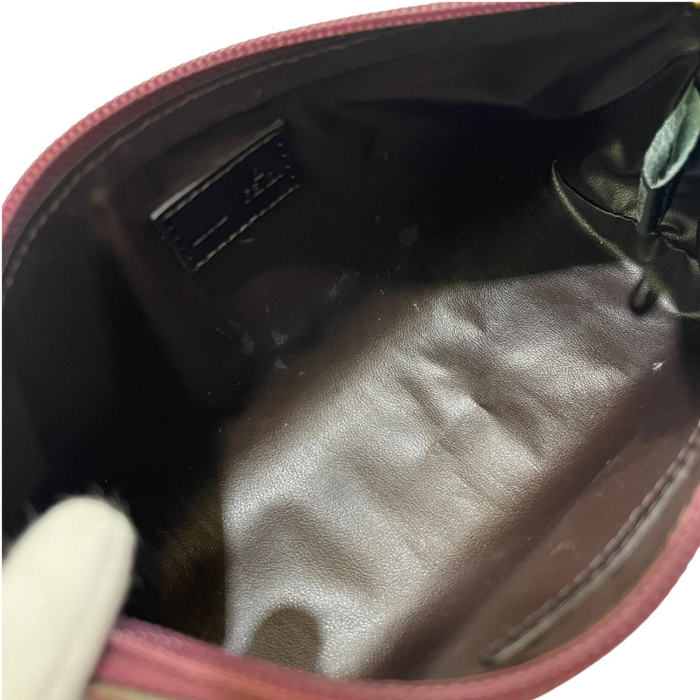 FENDI 7N0038 ズッカ ロゴ てんとう虫 ポーチ 小物入れ 収納 化粧ポーチ PVC ユニセックス ブラウン