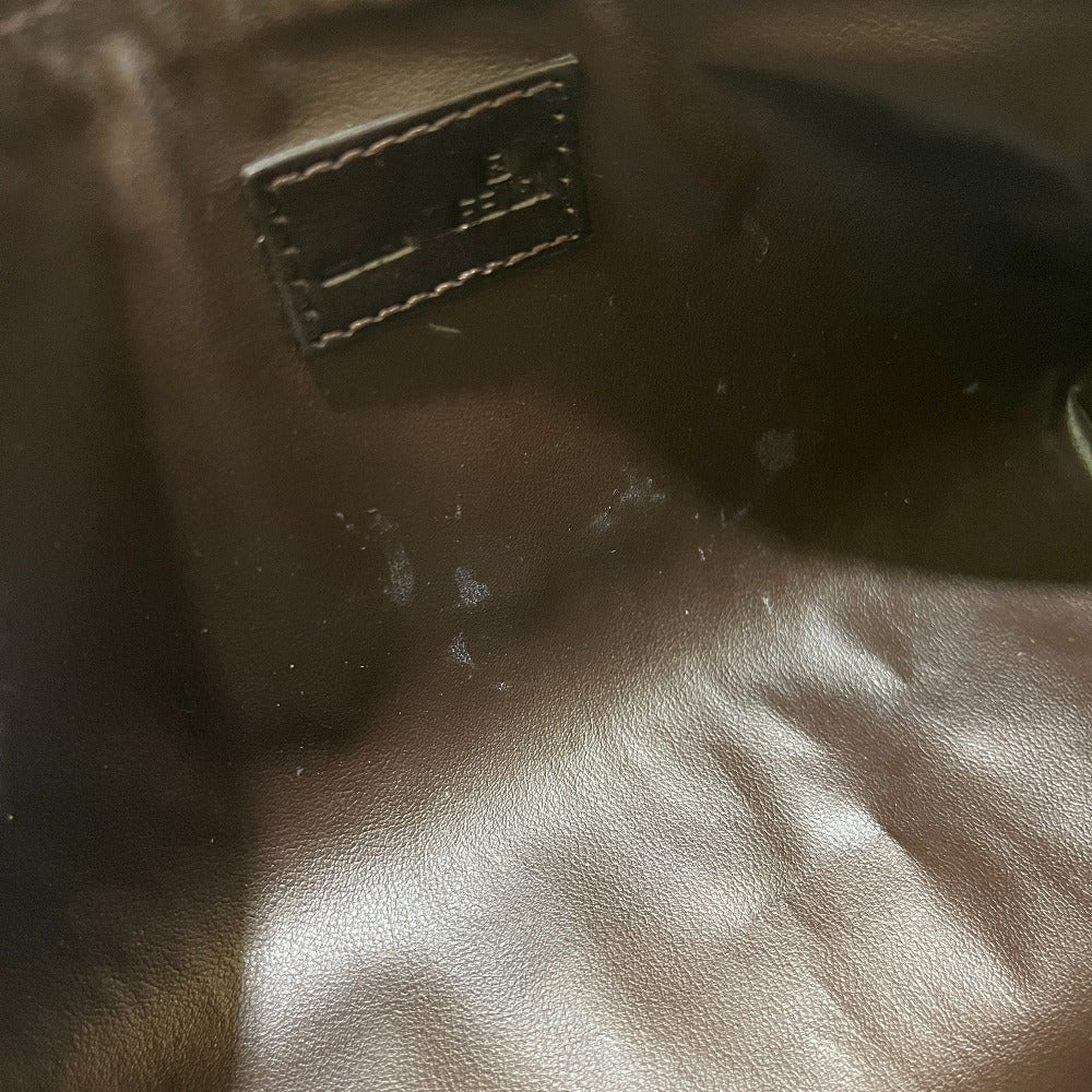 FENDI 7N0038 ズッカ ロゴ てんとう虫 ポーチ 小物入れ 収納 化粧ポーチ PVC ユニセックス ブラウン