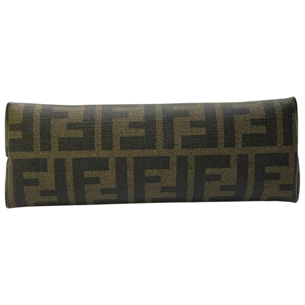 FENDI 7N0038 ズッカ ロゴ てんとう虫 ポーチ 小物入れ 収納 化粧ポーチ PVC ユニセックス ブラウン