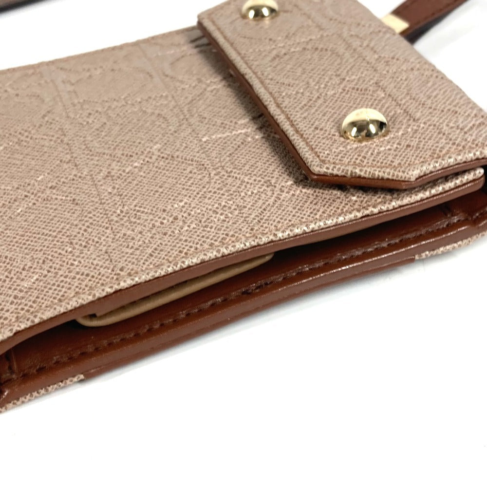 Salvatore Ferragamo ショルダーバッグ ショルダーウォレット ガンチーニ ロゴ コンパクトウォレット 3つ折り財布 レザー ユニセックス ベージュ系