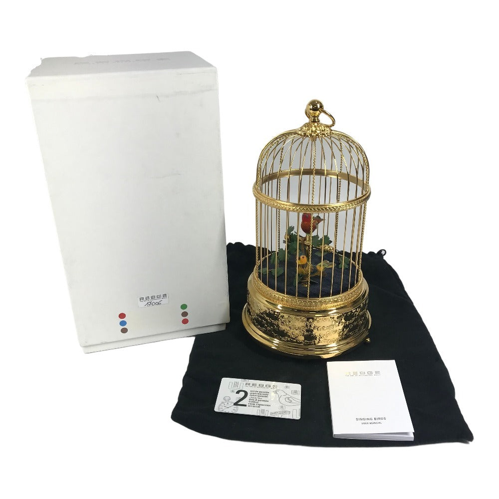 REUGE AXO.90.7005.002 Voliere de la Cour SINGING BIRDS シンキングバード オルゴール インテリア アンティーク調 置物 置き物 オブジェ ユニセックス ゴールド
