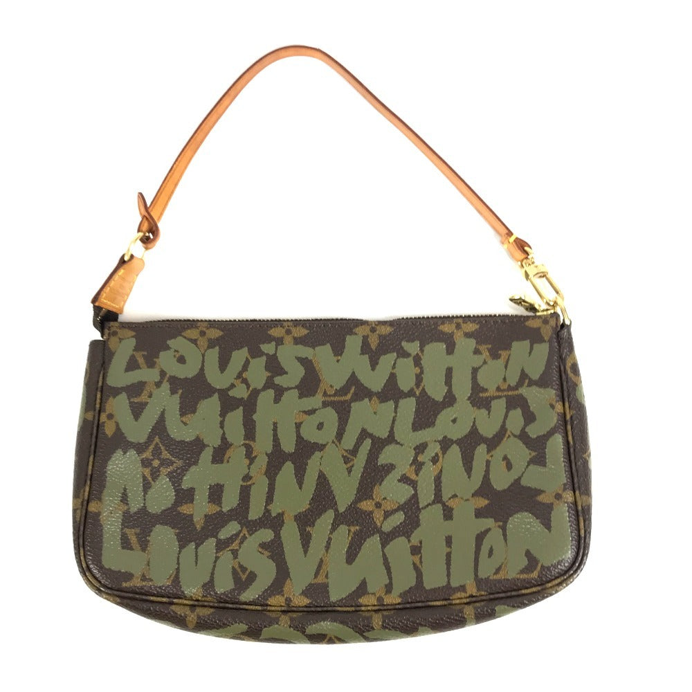 LOUIS VUITTON M92191 モノグラムグラフィティ ポシェット アクセソワール アクセサリーポーチ カバン 肩掛け ハンドバッグ ショルダーバッグ モノグラムグラフィティキャンバス ユニセックス カーキ
