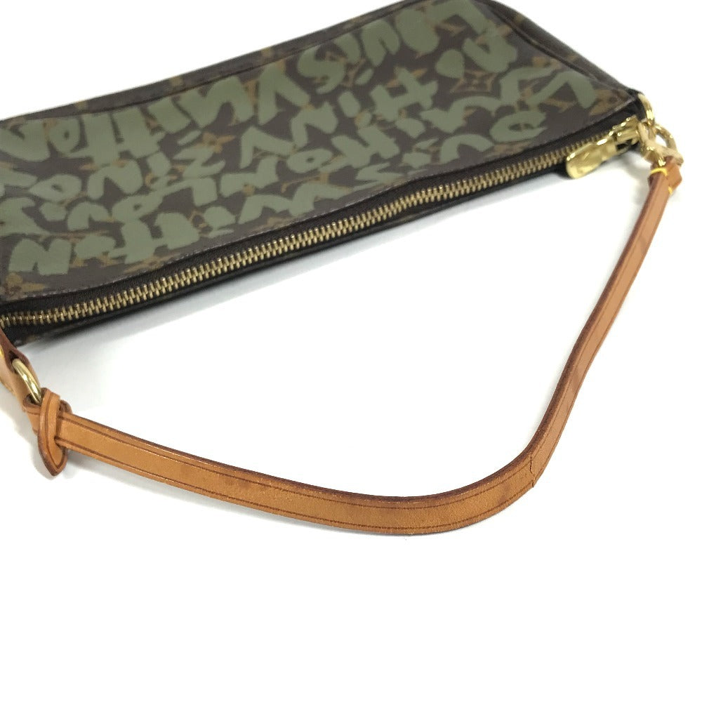 LOUIS VUITTON M92191 モノグラムグラフィティ ポシェット アクセソワール アクセサリーポーチ カバン 肩掛け ハンドバッグ ショルダーバッグ モノグラムグラフィティキャンバス ユニセックス カーキ