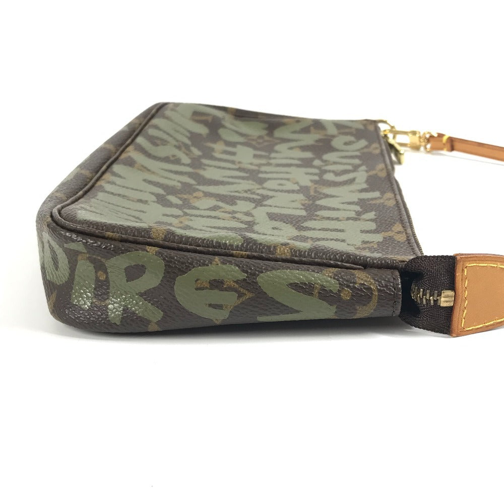 LOUIS VUITTON M92191 モノグラムグラフィティ ポシェット アクセソワール アクセサリーポーチ カバン 肩掛け ハンドバッグ ショルダーバッグ モノグラムグラフィティキャンバス ユニセックス カーキ