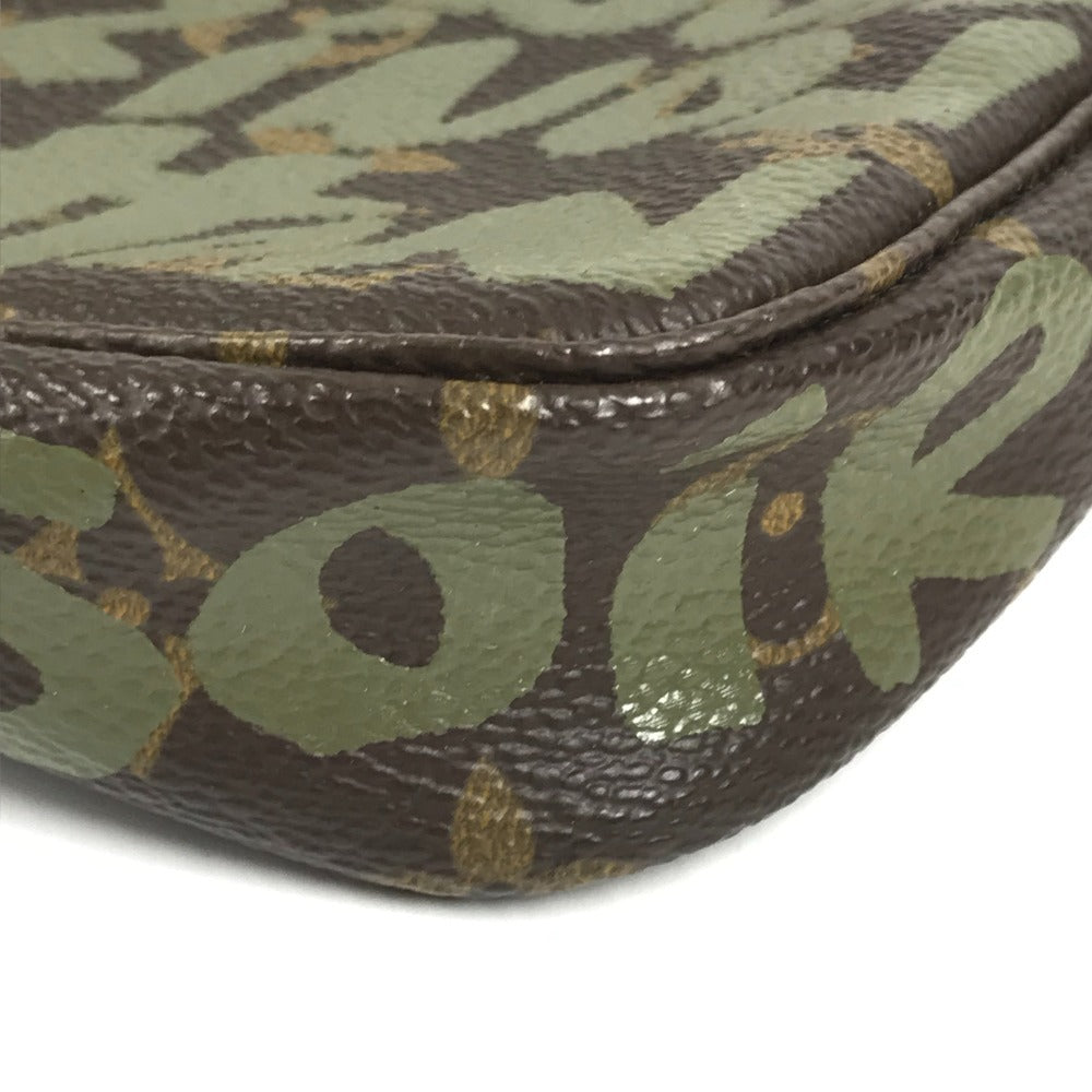 LOUIS VUITTON M92191 モノグラムグラフィティ ポシェット アクセソワール アクセサリーポーチ カバン 肩掛け ハンドバッグ ショルダーバッグ モノグラムグラフィティキャンバス ユニセックス カーキ