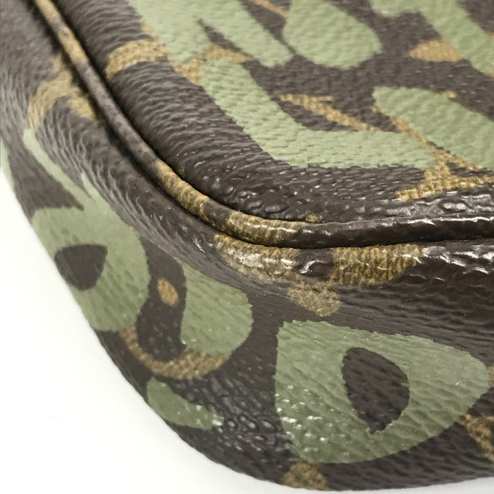 LOUIS VUITTON M92191 モノグラムグラフィティ ポシェット アクセソワール アクセサリーポーチ カバン 肩掛け ハンドバッグ ショルダーバッグ モノグラムグラフィティキャンバス ユニセックス カーキ