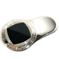 CARTIER Logo Wallet with Money Clip, Stainless Steel, Unisex, Silver