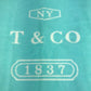 TIFFANY&Co. Blanket Interior Lap Blanket Fringe Logo Blanket Wool/Cashmere Unisex Blue