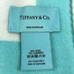 TIFFANY&Co. Blanket Interior Lap Blanket Fringe Logo Blanket Wool/Cashmere Unisex Blue