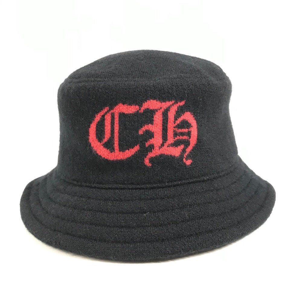 CHROME HEARTS Knit Hat CH Logo Hat Bucket Hat Bob Hat Hat Cashmere Unisex Black