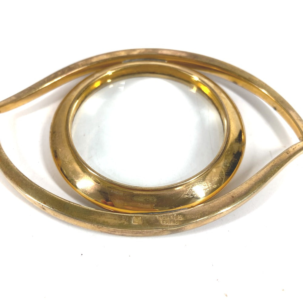 HERMES L'Oeil de Cleopatra Jean Cocteau Design Magnifying Glass Loupe Magnifier Accessory Metal Unisex Gold