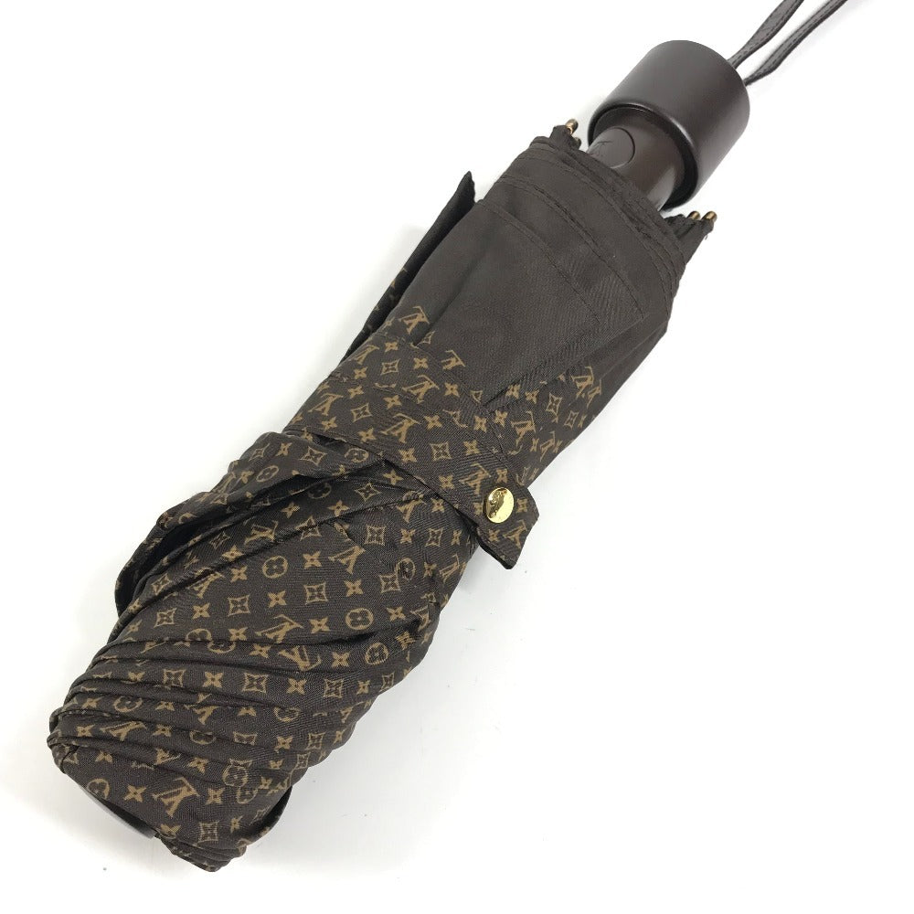 LOUIS VUITTON Monogram Parapluie Umbrella Folding Umbrella with Pouch Polyamide Unisex Brown
