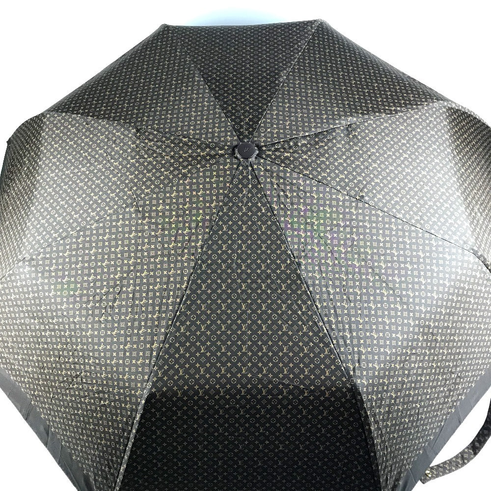 LOUIS VUITTON Monogram Parapluie Umbrella Folding Umbrella with Pouch Polyamide Unisex Brown