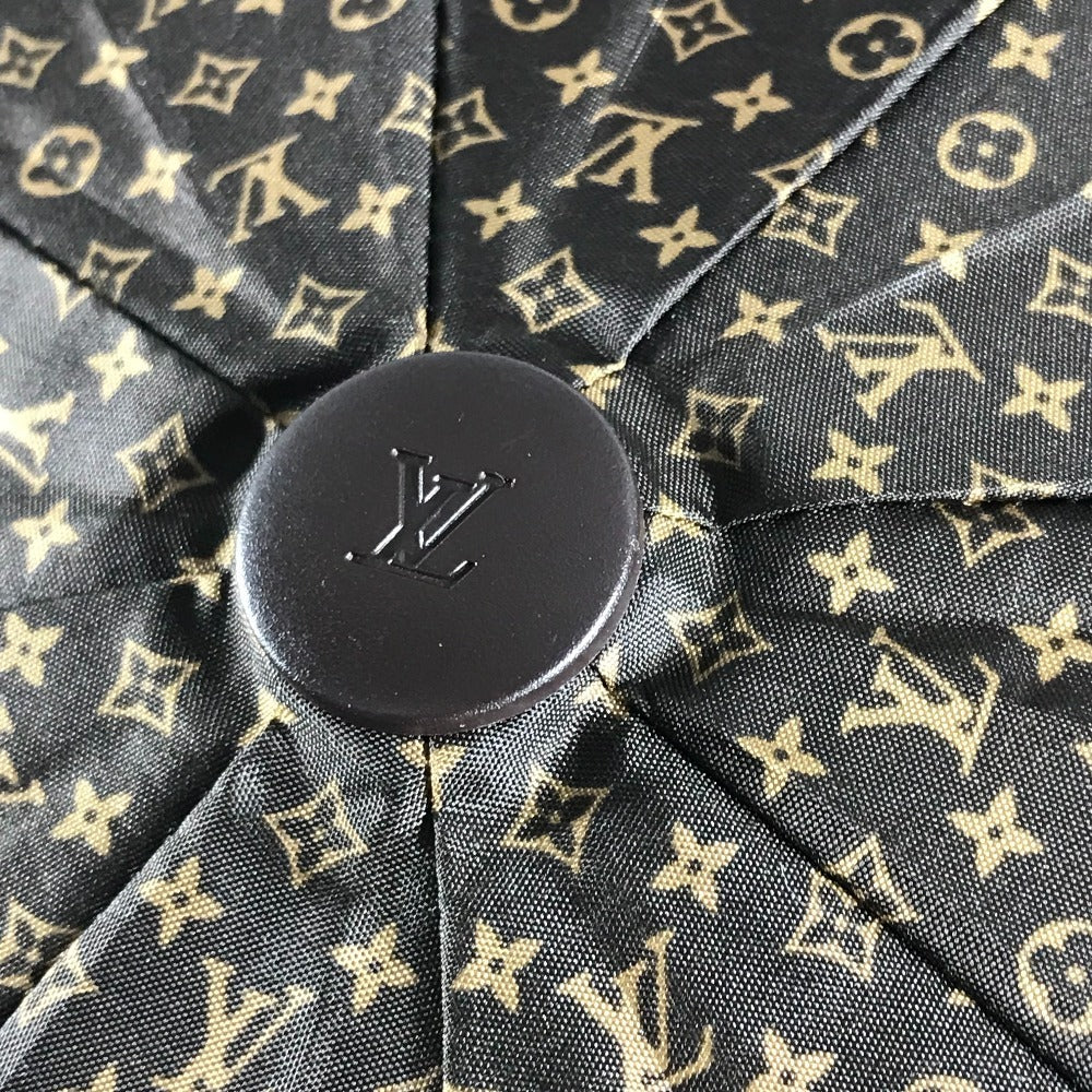LOUIS VUITTON Monogram Parapluie Umbrella Folding Umbrella with Pouch Polyamide Unisex Brown