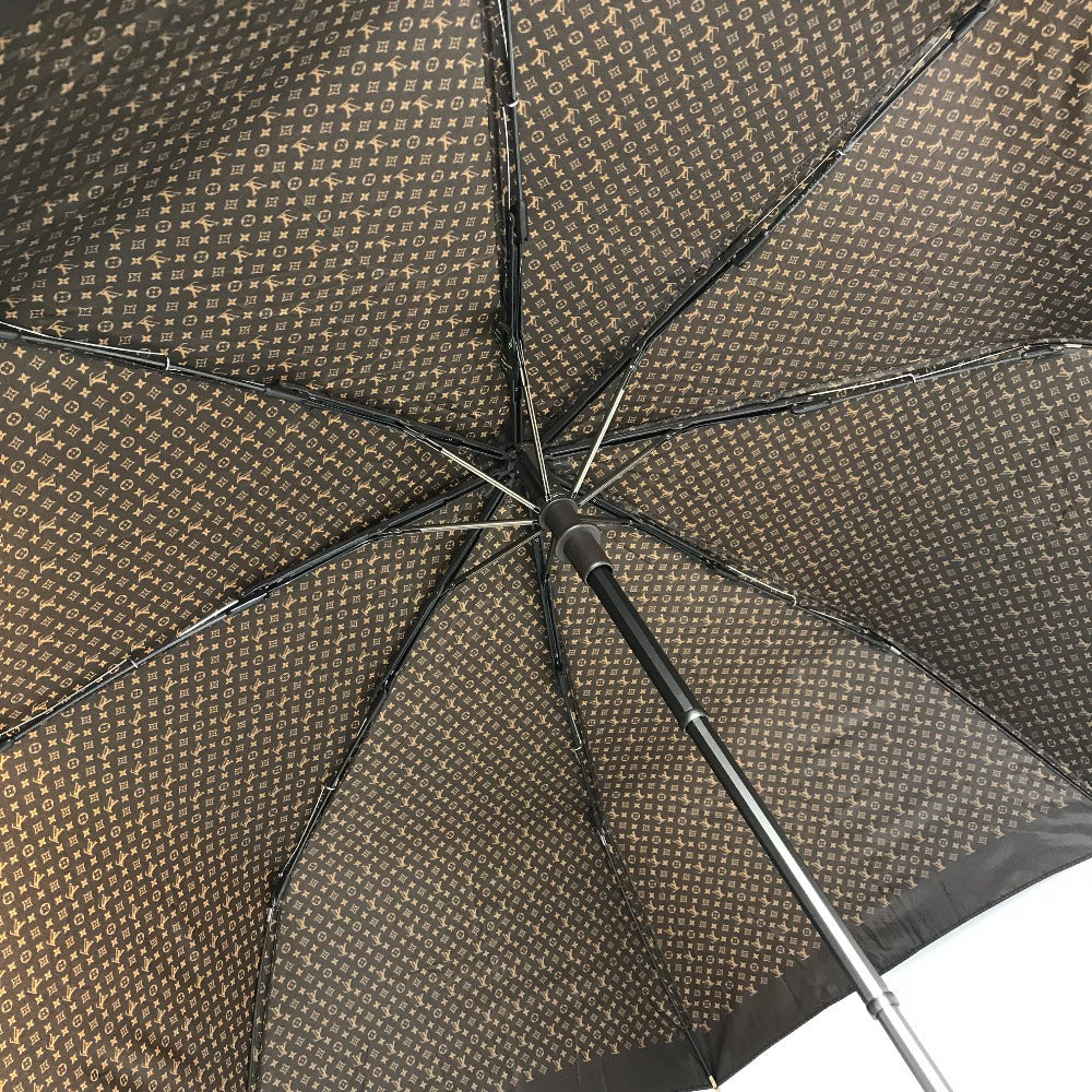 LOUIS VUITTON Monogram Parapluie Umbrella Folding Umbrella with Pouch Polyamide Unisex Brown