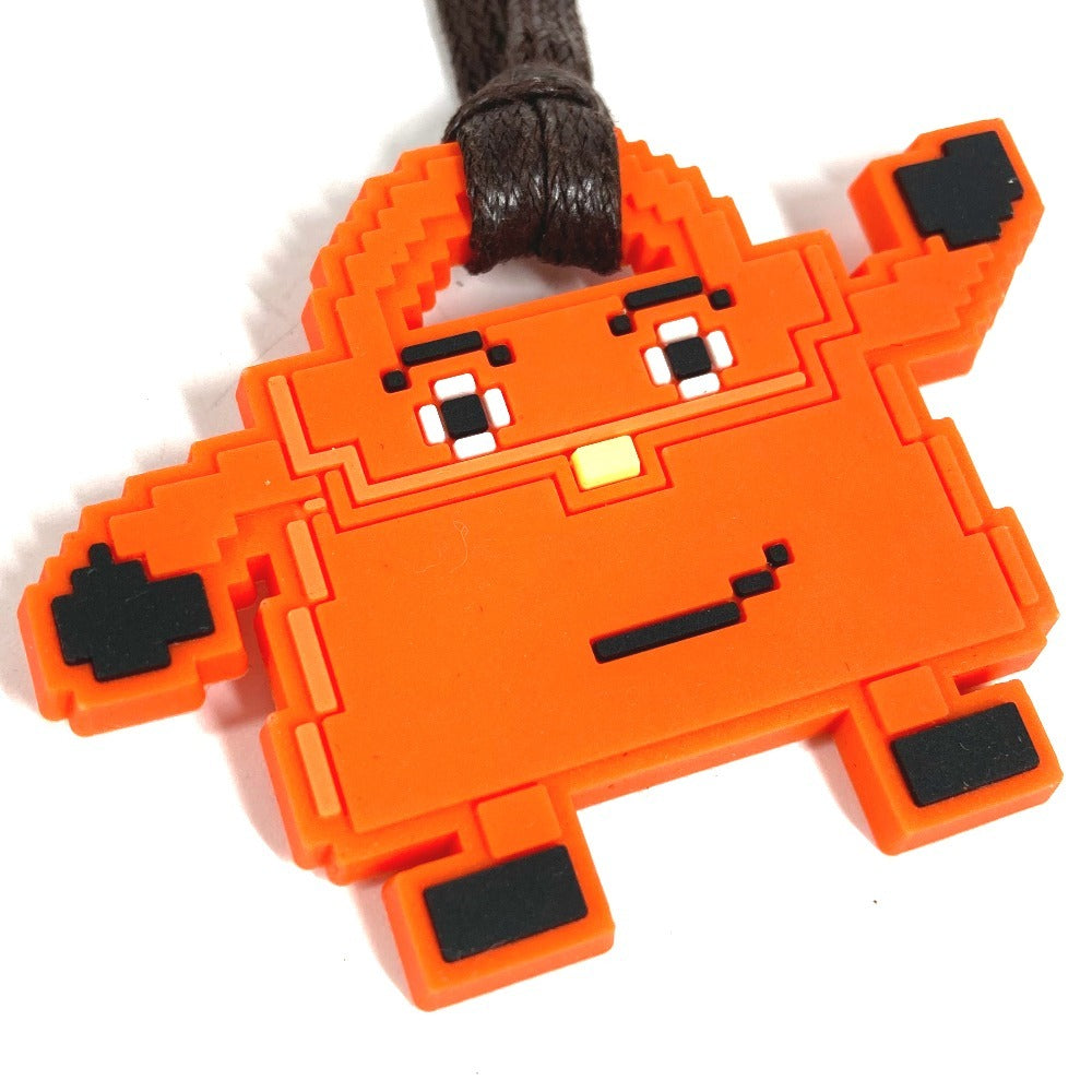 HERMES Kelly Doll Bag Charm Charm Key Ring Rubber Unisex Orange