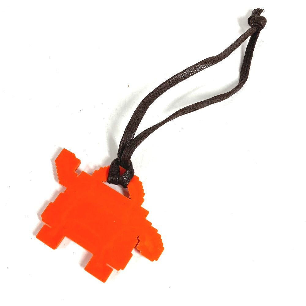 HERMES Kelly Doll Bag Charm Charm Key Ring Rubber Unisex Orange