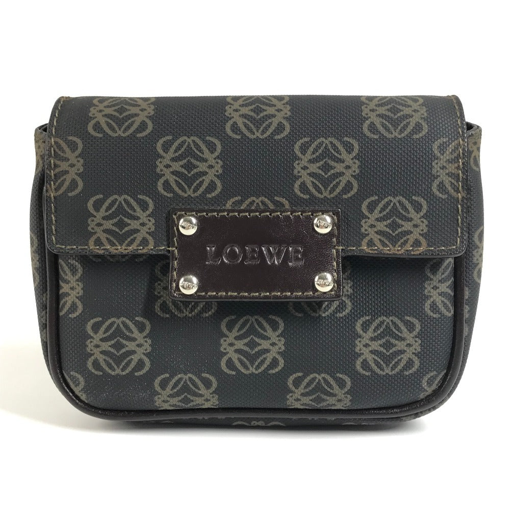 LOEWE Anagram Logo Waist Bag Body Bag Pouch PVC/Leather Unisex Brown