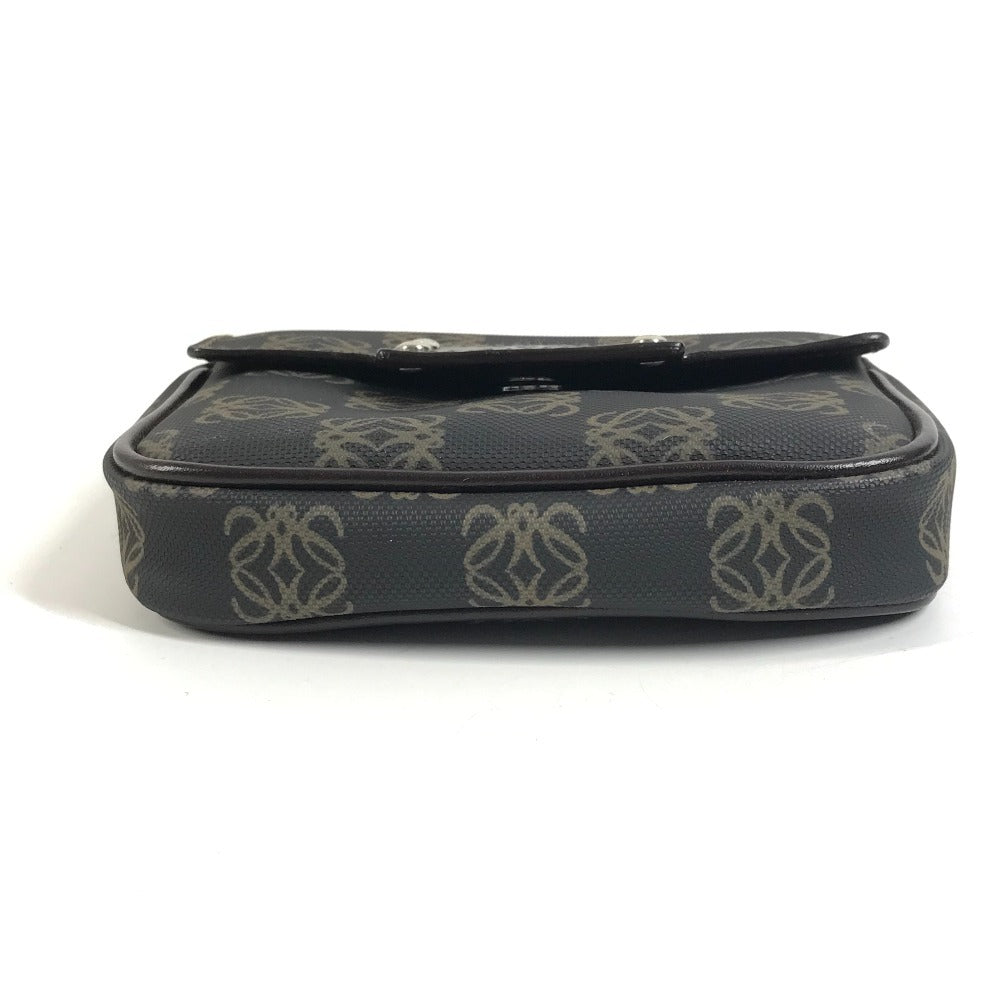LOEWE Anagram Logo Waist Bag Body Bag Pouch PVC/Leather Unisex Brown