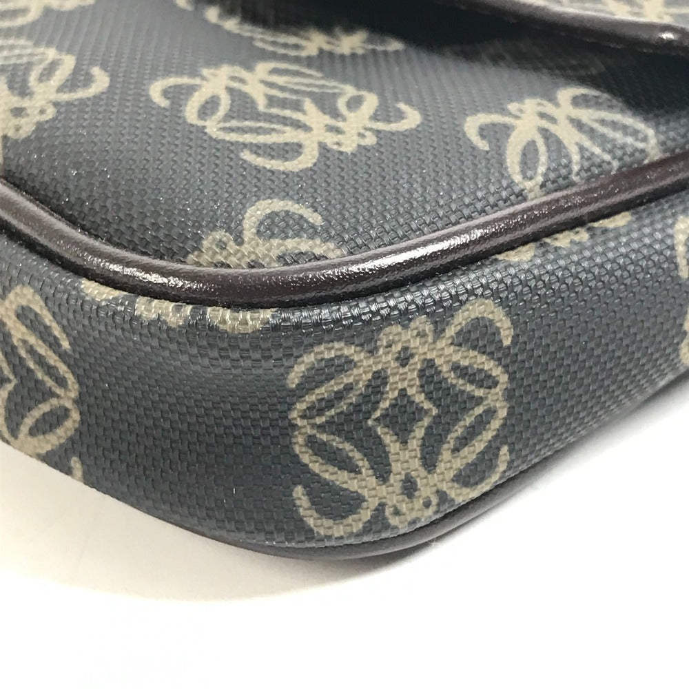 LOEWE Anagram Logo Waist Bag Body Bag Pouch PVC/Leather Unisex Brown