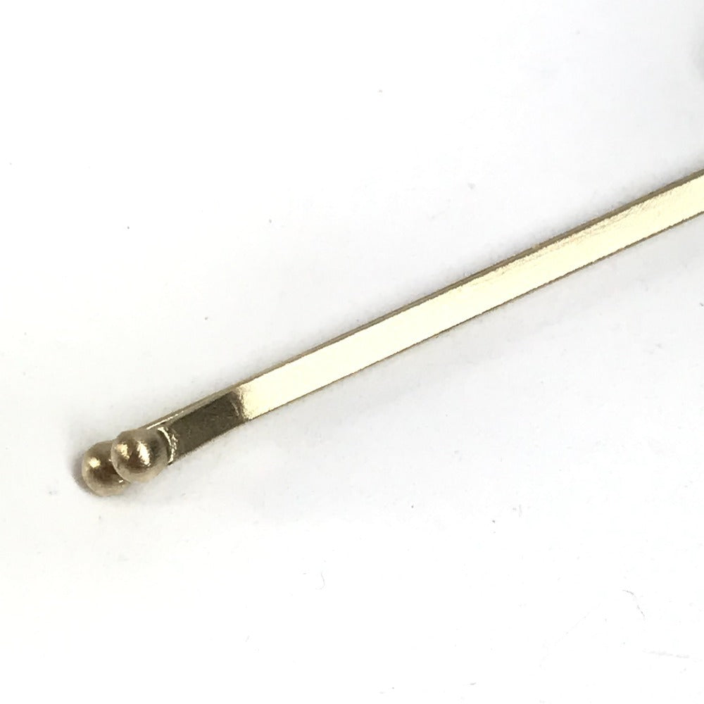 CHANEL CC Coco Mark Logo Accessory Hair Accessory Hairpin Metal Women's Red