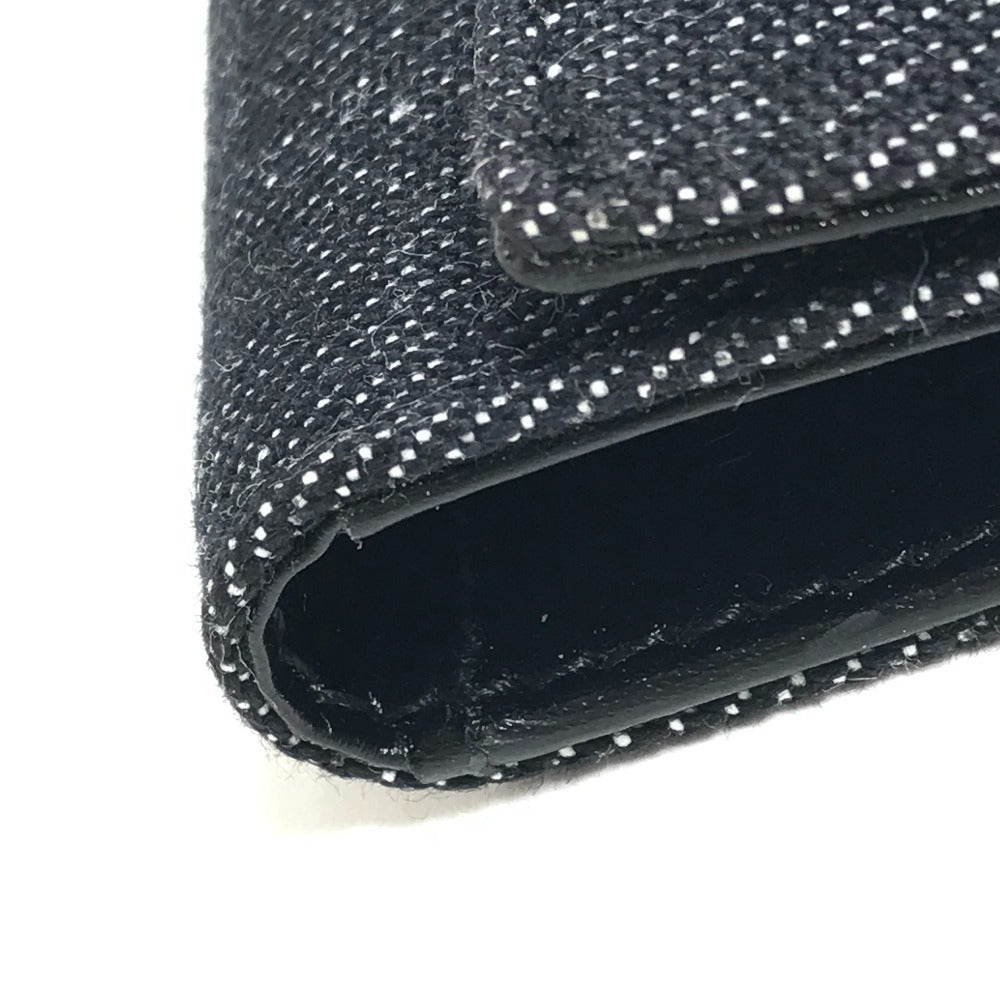 BVLGARI Logo Denim 6-Key Key Case Unisex Black
