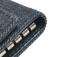 BVLGARI Logo Denim 6-Key Key Case Unisex Black