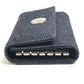 BVLGARI Logo Denim 6-Key Key Case Unisex Black