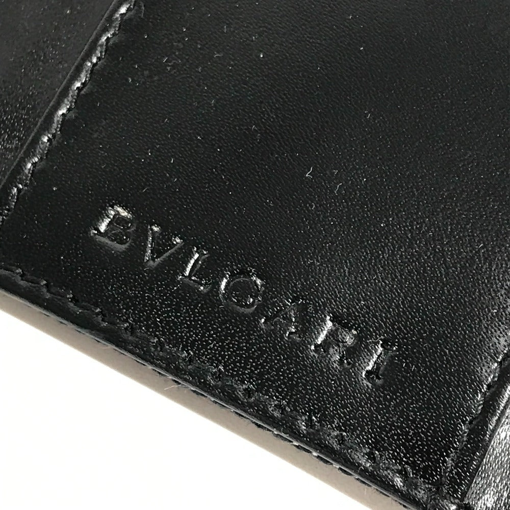 BVLGARI Logo Denim 6-Key Key Case Unisex Black
